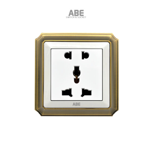 Ổ cắm đôi 3 chấu Bronze