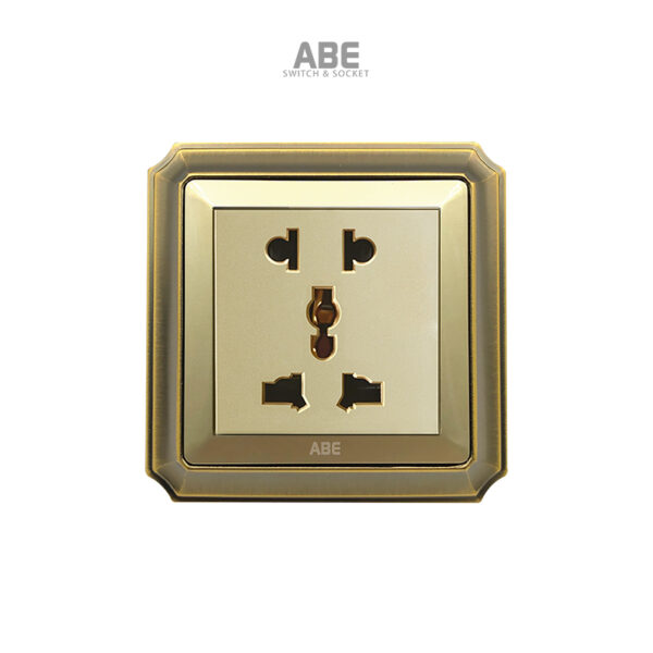 Ổ cắm đôi 3 chấu Bronze