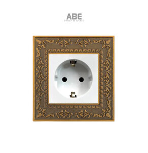Ổ cắm châu Âu Lace hạt trắng hợp kim kẽm ABE