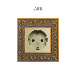 Ổ cắm châu Âu Lace hạt vàng hợp kim kẽm ABE