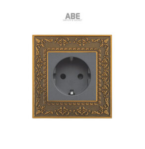 Ổ cắm châu Âu Lace hạt xám hợp kim kẽm ABE