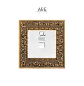Ổ cắm mạng Lace hạt trắng hợp kim kẽm ABE