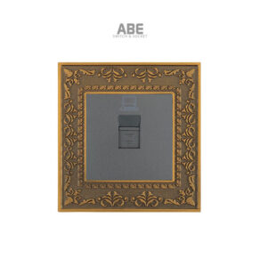 Ổ cắm mạng Lace hạt xám hợp kim kẽm ABE