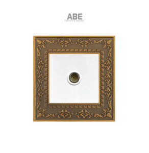 Ổ cắm TV Lace hạt trắng hợp kim kẽm ABE