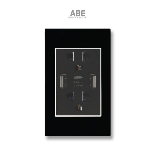 Ổ cắm đôi 3 chấu kèm USB Type C