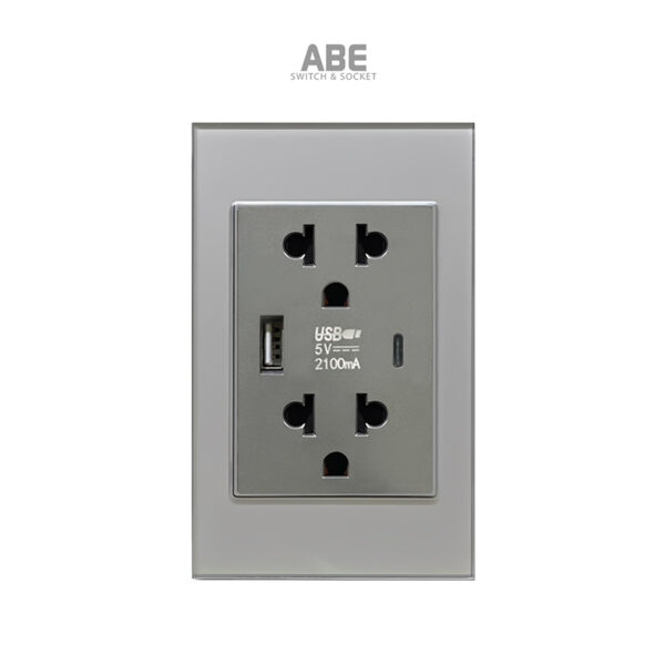Ổ cắm đa năng kèm usb type c Crystal
