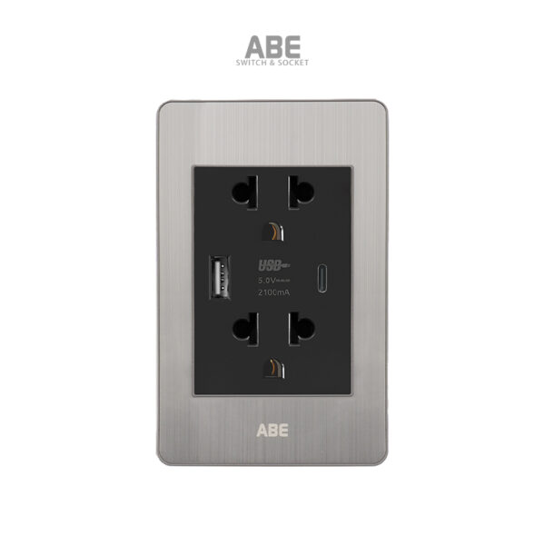 Ổ cắm đa năng kèm USB type c Satin B