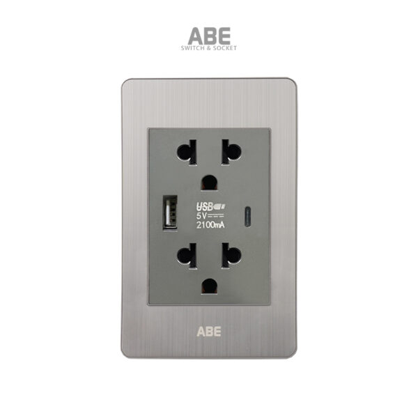 Ổ cắm đa năng kèm USB type c Satin B