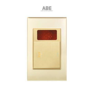 Công tắc 45A Crystal chữ nhật vàng viền vàng ABE