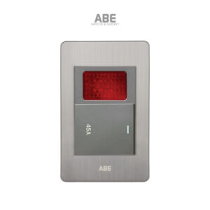 Công tắc 45A Satin B bạc hạt xám kèm đèn báo ABE