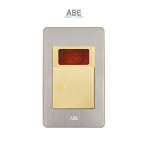 Công tắc 45A Satin B vàng hạt vàng kèm đèn báo ABE