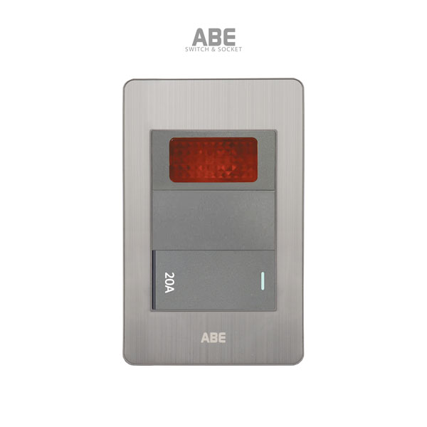 Công tắc bình nóng lạnh Satin B bạc hạt xám ABE