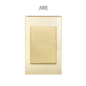 Công tắc đơn Crystal vàng viền vàng ABE