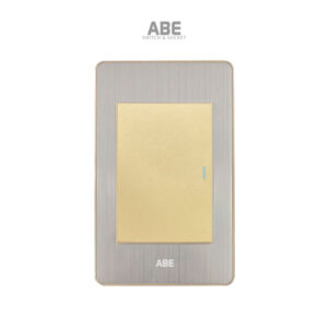 Công tắc đơn Satin B vàng hạt vàng ABE