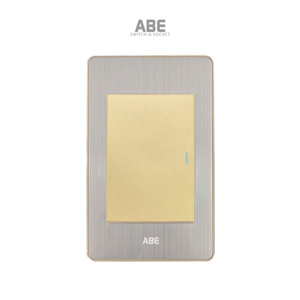 Công tắc đơn Satin B vàng hạt vàng ABE