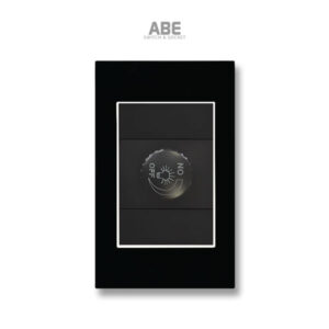 Dimmer đèn Crystal chữ nhật đen viền bạc ABE