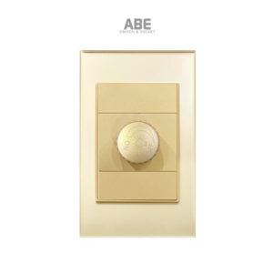 Dimmer đèn Crystal chữ nhật vàng viền vàng ABE