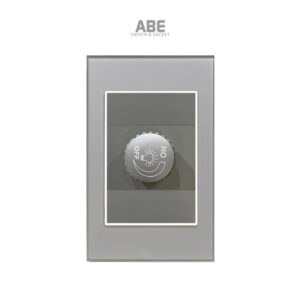 Dimmer đèn Crystal chữ nhật xám viền bạc ABE