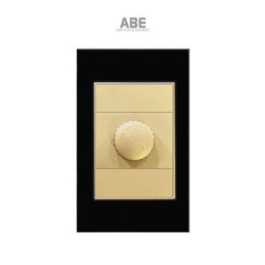Dimmer quạt Crystal chữ nhật đen viền vàng ABE