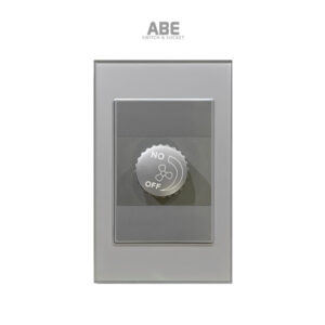 Dimmer quạt Crystal chữ nhật xám viền xám ABE