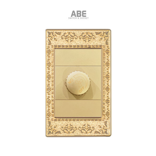 Dimmer quạt Lace vàng hợp kim kẽm chữ nhật ABE