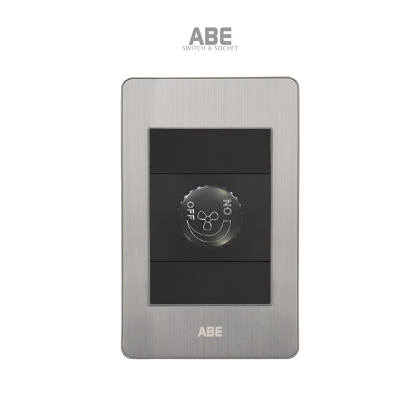 Dimmer quạt Satin B bạc hạt đen ABE