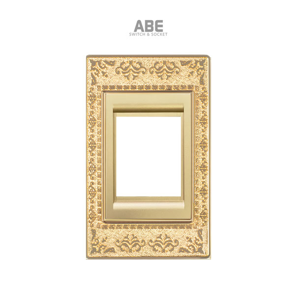 Mặt chứa 2 CB Lace vàng hợp kim kẽm chữ nhật ABE