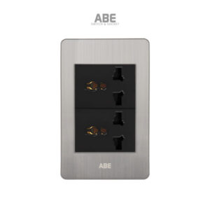 Ổ Cắm Đôi Đa Năng Satin B Chữ Nhật ABE (B1-D3C2)