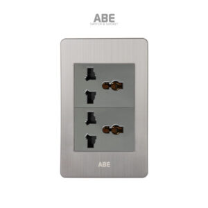 Ổ Cắm Đôi Đa Năng Satin B Chữ Nhật ABE (B1-D3C2)