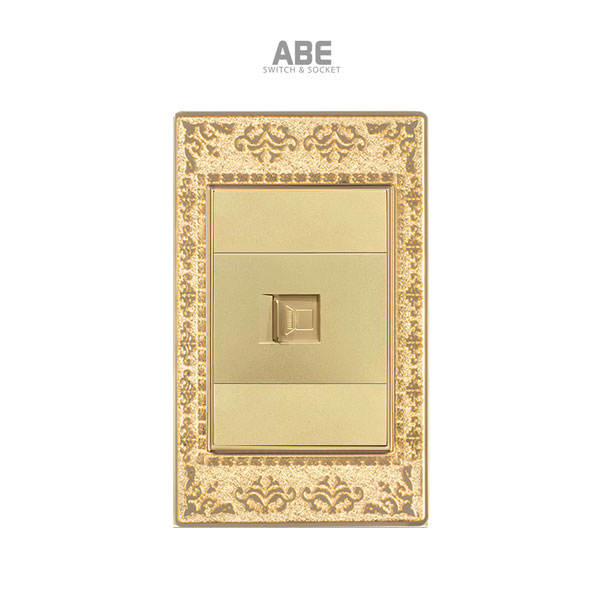 Ổ cắm mạng Lace vàng hợp kim kẽm chữ nhật ABE