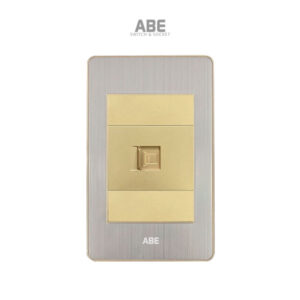 Ổ cắm Mạng Satin B vàng hạt vàng ABE