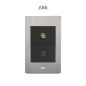 Ổ Cắm TV Mạng Satin B Chữ Nhật ABE (B1-TVM)