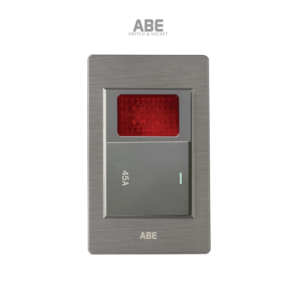 Công tắc 45A nhựa xước xám hạt xám chữ nhật ABE