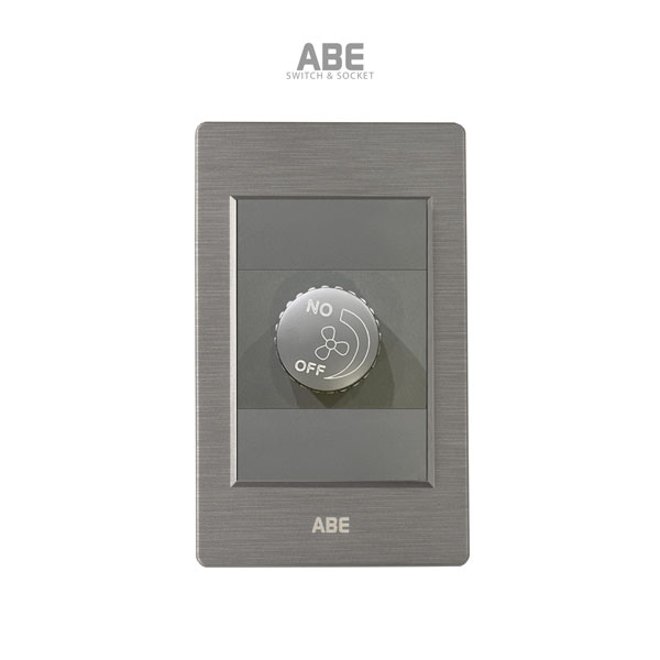 Dimmer quạt nhựa xước xám hạt xám chữ nhật ABE