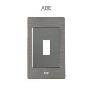 Mặt chứa 1 CB Nhựa xước xám hạt xám ABE