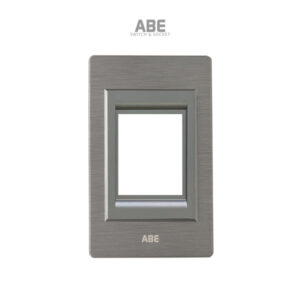 Mặt chứa 2 CB Nhựa xước xám hạt xám ABE