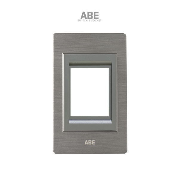 Mặt chứa 2 CB Nhựa xước xám hạt xám ABE