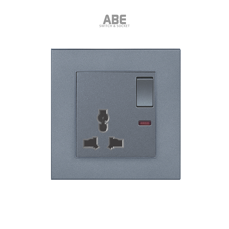 Ổ cắm đa năng kèm công tắc, đèn báo PC S