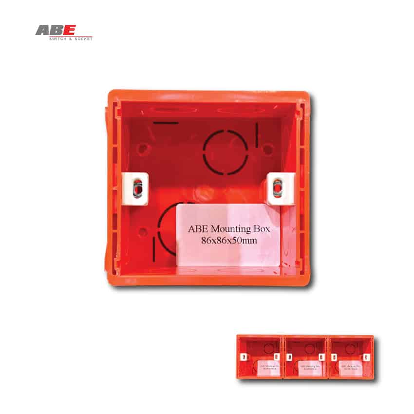 Đế âm tường vuông ABE chuẩn 86mm