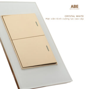 Ảnh bìa mẫu Crystal trắng hạt vàng viền vàng 1