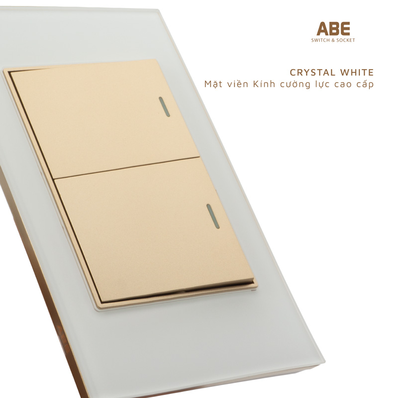Ảnh bìa mẫu Crystal trắng hạt vàng viền vàng 1