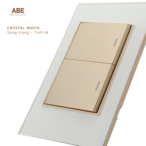 Ảnh bìa mẫu Crystal trắng hạt vàng viền vàng 3