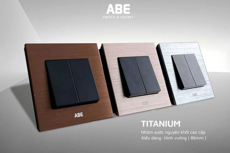 Read more about the article Công Tắc Ổ Cắm Titanium ABE | Nhôm Xước Cao Cấp | Bảo Hành 10 Năm