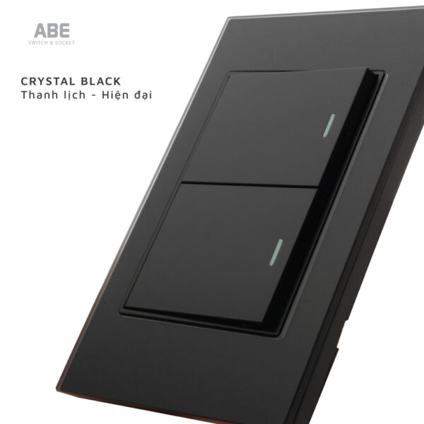 Ảnh bìa mẫu Crystal đen viền đen 2