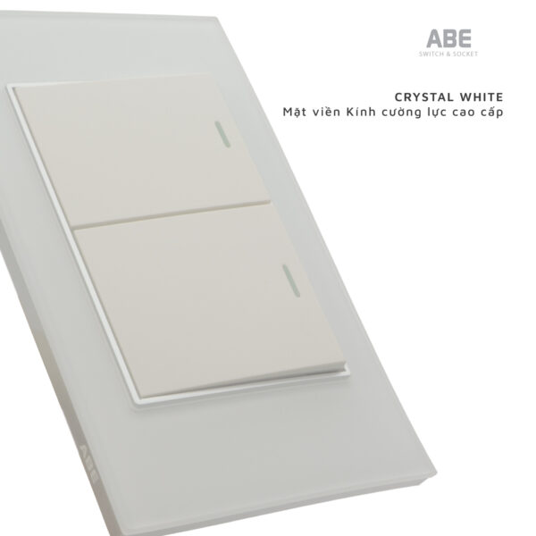 Ảnh bìa mẫu Crystal Trắng viền bạc