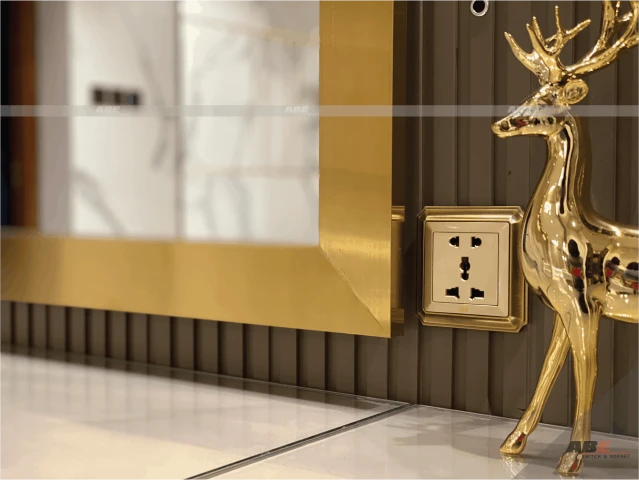 Công tắc ổ cắm điện Bronze vàng