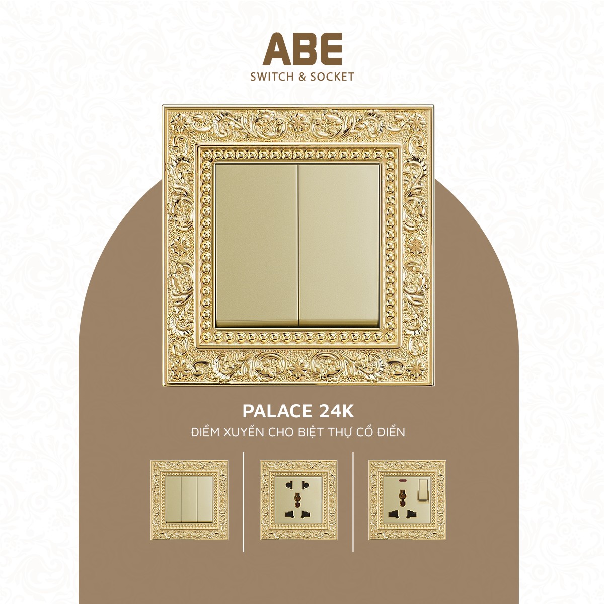 Read more about the article Công Tắc Mạ Vàng 24K Palace: Tuyệt Tác Cổ Điển Nâng Tầm Đẳng Cấp Biệt Thự